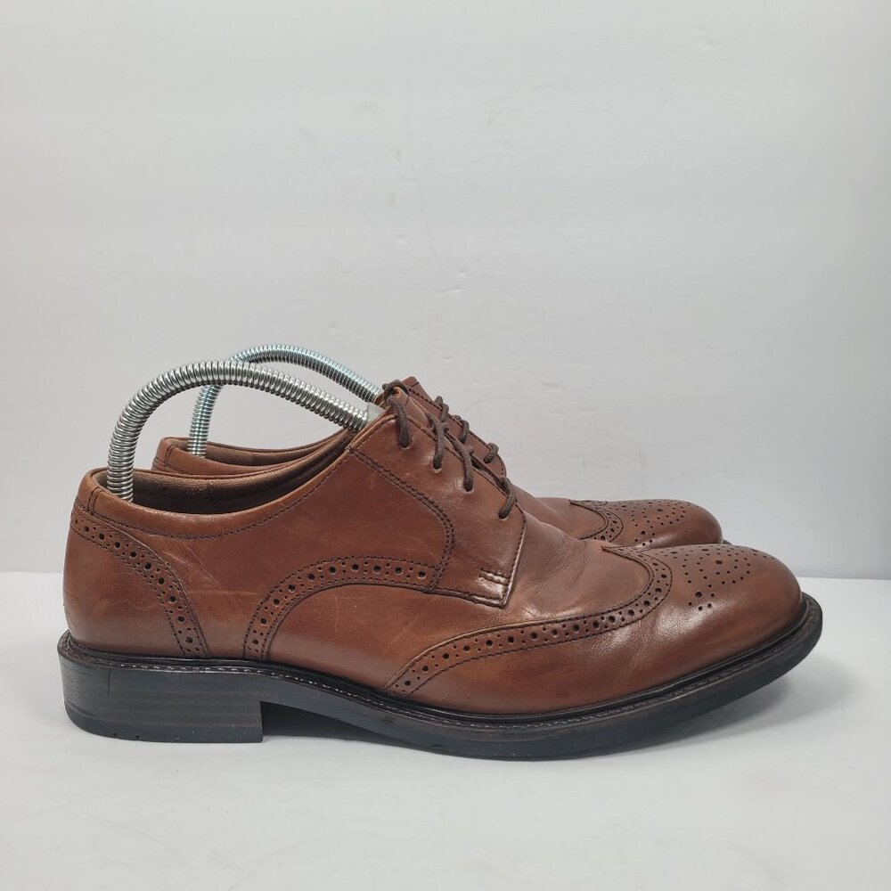 Johnston & Murphy Men's Brown Leather Wingtip Dress Shoes 20-1862 US Size 10M